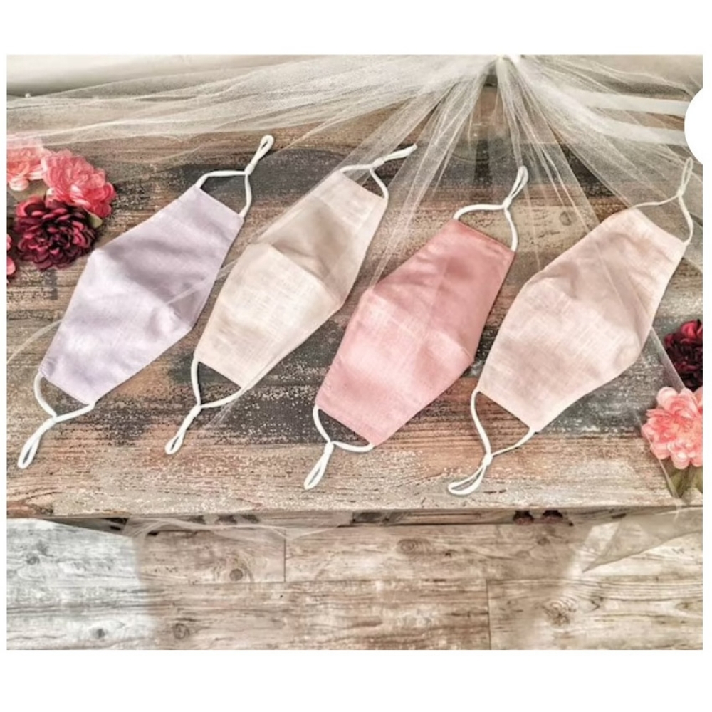 4/$20 Linen Face Mask | Reusable Face Masks - Picture 7 of 9